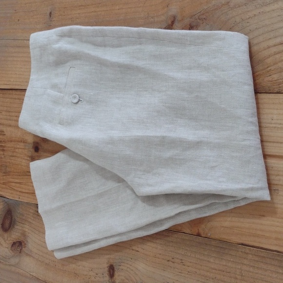 Talbots Pants - Talbot's Pure Irish Linen Classic Side Zip Ankle Pants Size 2 NEW